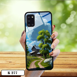 Ốp lưng kính 3d phong cảnh đồng quê samsung galaxy a31