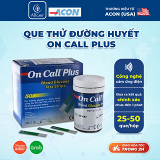 Que thử đường huyết ACON On Call Plus hộp 25 - 50 que