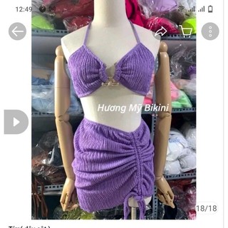 Bikini Đi Biển 3 Món Khoen Sừng Trâu – Bộ Đồ Bơi Xinh