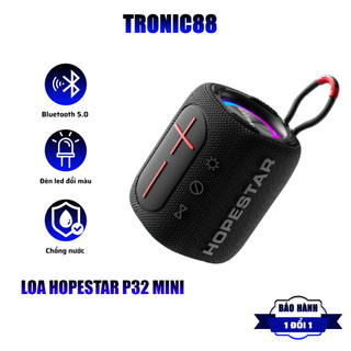 Loa bluetooth hopestar p32 mini nhở gọn, bass căng, tích hợp led rgb nháy theo nhạc