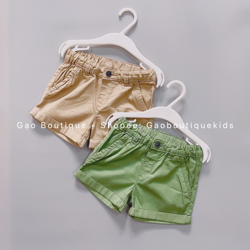 Set 2 quần short đùi HM cho bé trai săn sale 8-18kg