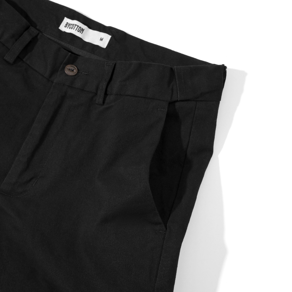 Quần Kaki Dài Nam Màu Đen Cao Cấp Black Kaki Chinos 2.0 BY COTTON