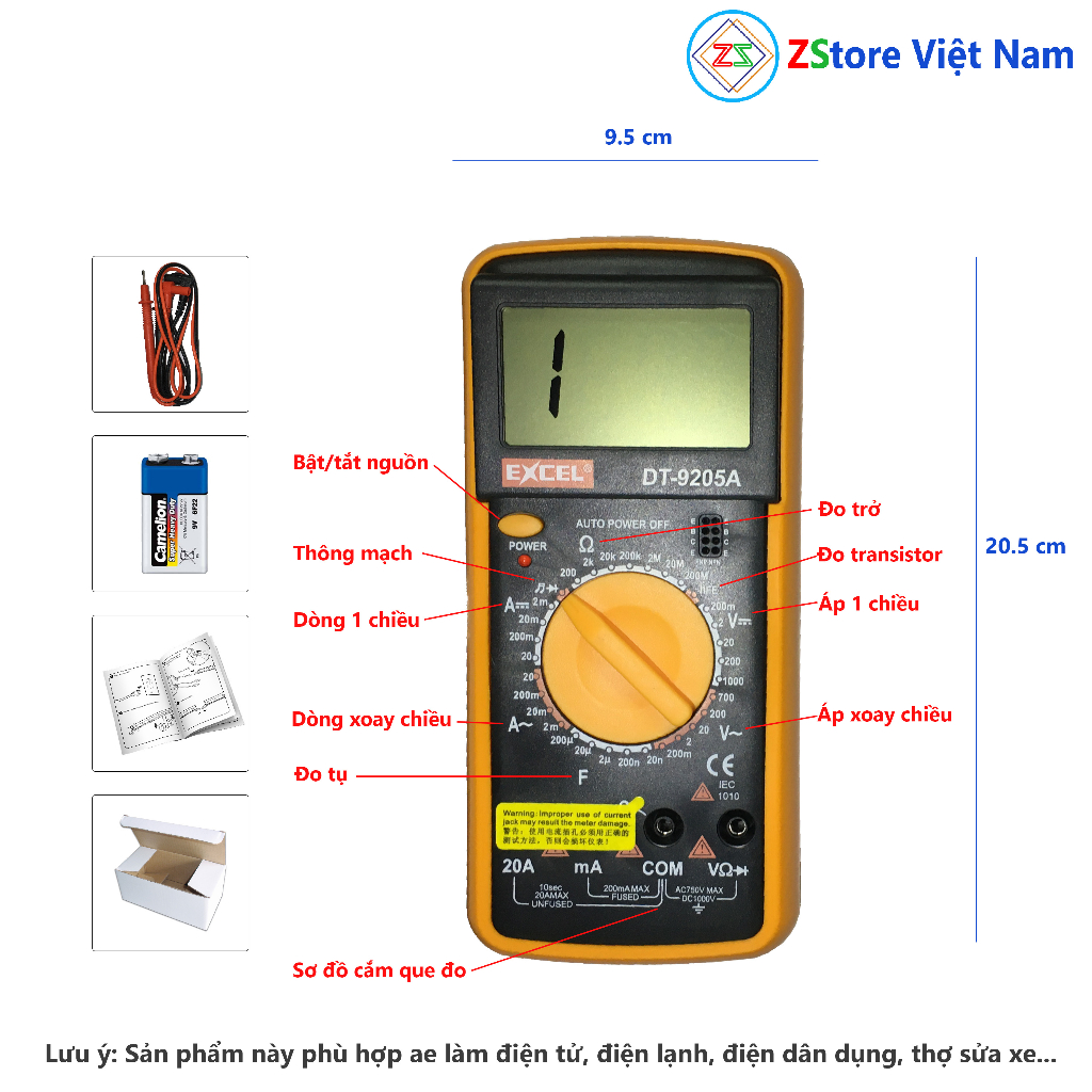 Đồng Hồ Đo Vạn Năng - Excel ĐT 9205A