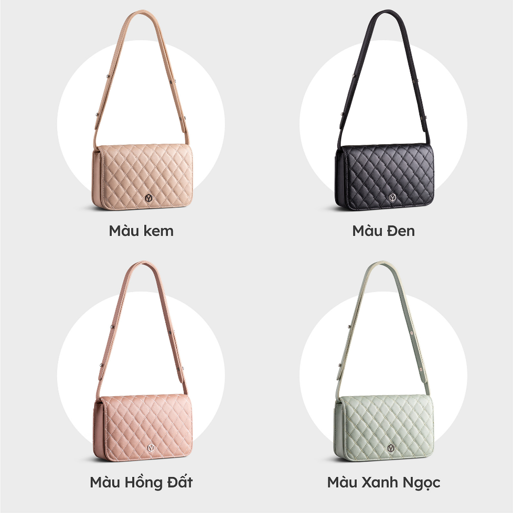 Túi đeo chéo da nữ đeo vai mini basic Yuumy Seasand YN163