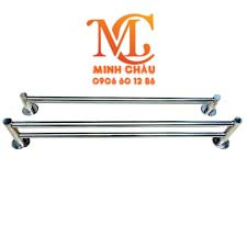 Thanh treo khăn, giàn treo khăn tắm bằng inox không gỉ, dài 60cm loại đơn và đôi.Máng khăn inox đơn - đôi
