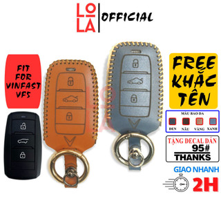 Bao Da Chìa Khoá Ô Tô VINFAST VF5 Ốp khoá da bò cao cấp thương hiệu Lola