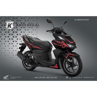 Tem vario 160 đen đỏ