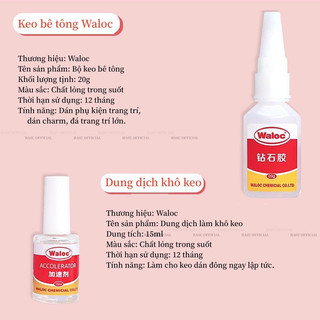 ( SALE GIÁ SOC ) Keo Waloc up móng - đính đá siêu bền chắc