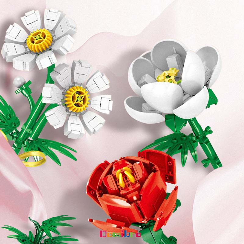 Mô Hình Lego Hoa Bông Hoa hướng dương Đồ Chơi Lắp Ráp DIY Sáng tạo Hoa Đáng Yêu