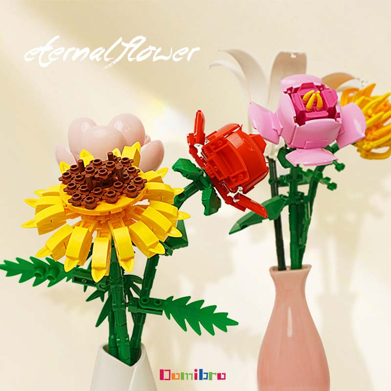 Mô Hình Lego Hoa Bông Hoa hướng dương Đồ Chơi Lắp Ráp DIY Sáng tạo Hoa Đáng Yêu