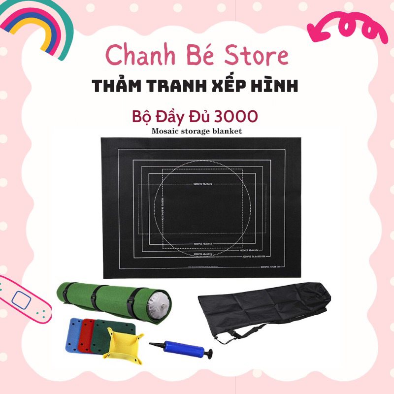 Bộ Phụ Kiện Jigsaw Puzzle, Tấm Cuộn, Thảm phụ kiện Tranh ghép Xếp Hình 1000 1500 2000 3000 mảnh