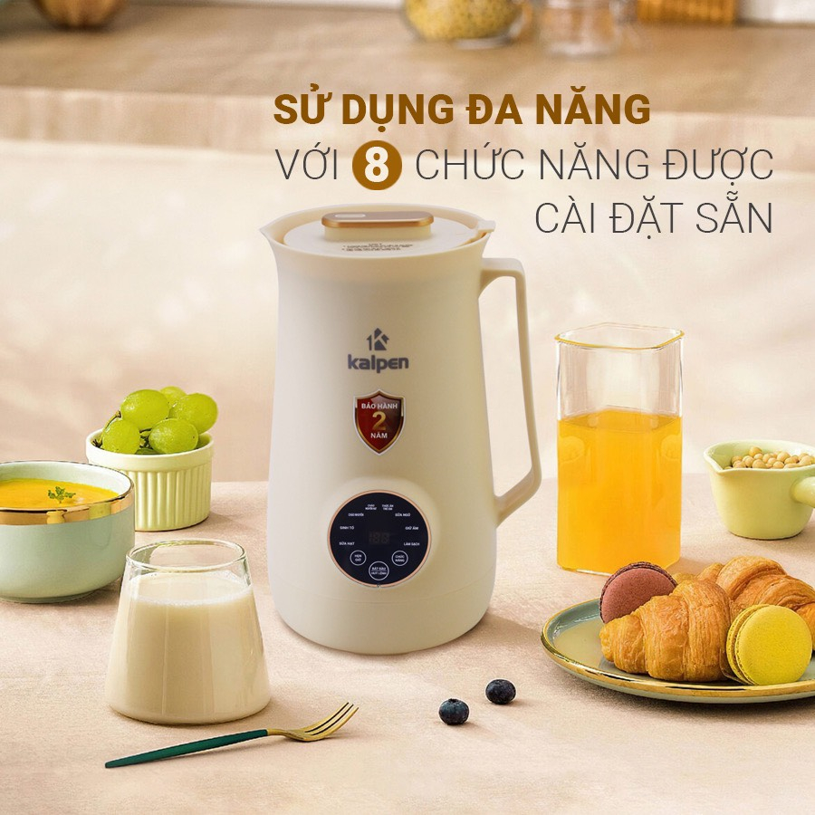 Máy làm sữa hạt mini Máy xay nấu sữa hạt đa năng KALPEN H1, H2 công suất 750w dung tích 600ml model 2023 bảo hành 2 năm