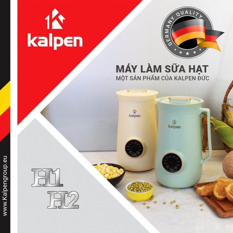Máy làm sữa hạt mini Máy xay nấu sữa hạt đa năng KALPEN H1, H2 công suất 750w dung tích 600ml model 2023 bảo hành 2 năm