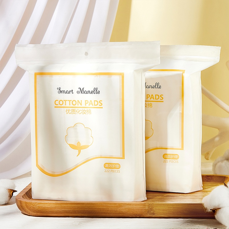 Bông Tẩy Trang Cotton Pad 222 Miếng 3 Lớp !00% Cotton, Thấm Hút Nhanh Chóng, Không Để Lại Xơ Bông, An Toàn