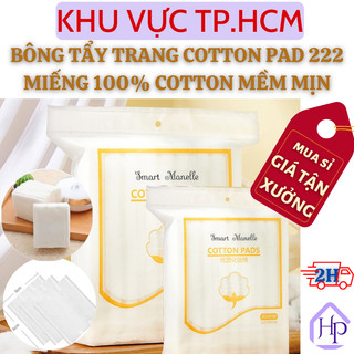  Bông Tẩy Trang Cotton Pad 222 Miếng 3 Lớp !00% Cotton, Thấm Hút Nhanh Chóng, Không Để Lại Xơ Bông, An Toàn