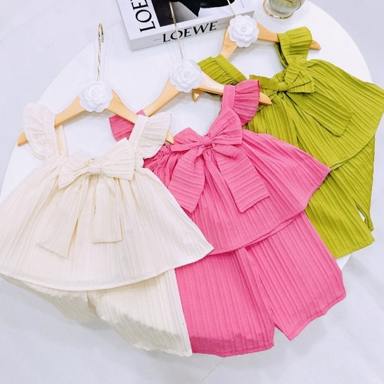 Bộ Cộc Tay Bé Gái, Bộ Đũi Cánh Tiên Dáng Đẹp Cho Bé Gái Từ 7 - 24kg
