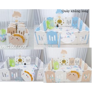 Bộ quây cũi nhựa nguyên sinh Tặng bóng, thảm, giỏ ( GIAO 2H HCM)
