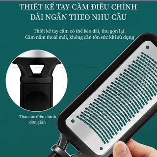 (SALE GIA SOC) Chà gót sắt (30) - cây chà gót chân - Chà da chân bằng inox cán đen , lưới chà lỗ nhỏ , tay cầm chắc chắn