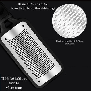 (SALE GIA SOC) Chà gót sắt (30) - cây chà gót chân - Chà da chân bằng inox cán đen , lưới chà lỗ nhỏ , tay cầm chắc chắn
