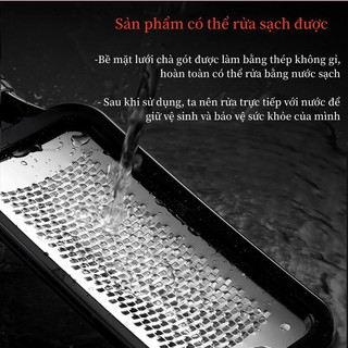 (SALE GIA SOC) Chà gót sắt (30) - cây chà gót chân - Chà da chân bằng inox cán đen , lưới chà lỗ nhỏ , tay cầm chắc chắn