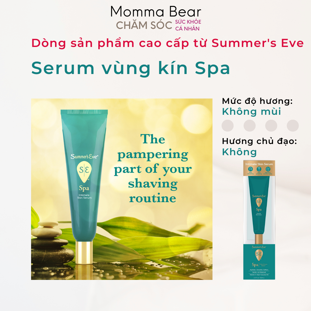 Kem dưỡng vùng kín Summer s Eve Spa, Serum phụ khoa, dưỡng ẩm da, làm dịu