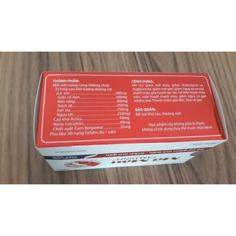 Mỡ Máu Tâm Bình hộp 60 viên