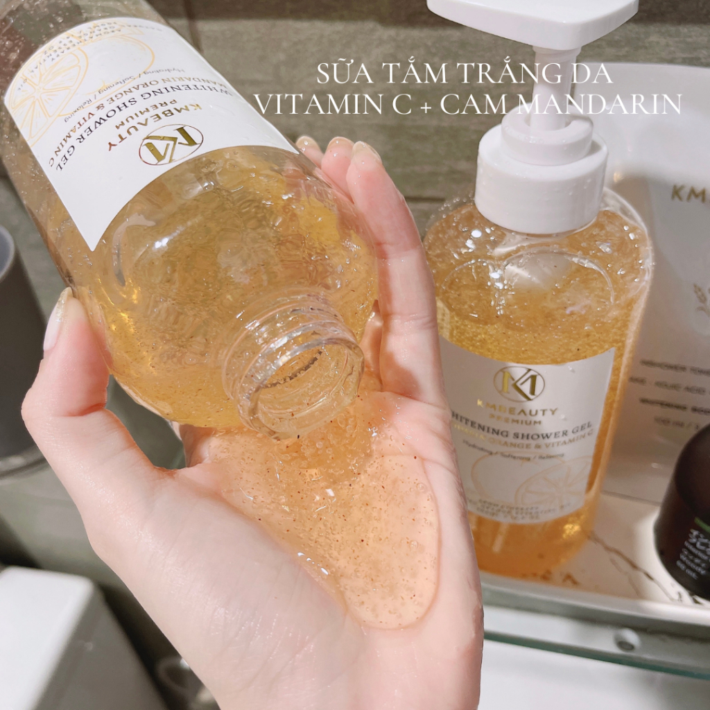 500ml / Sữa tắm trắng da Vitamin C + Cam Mandarin