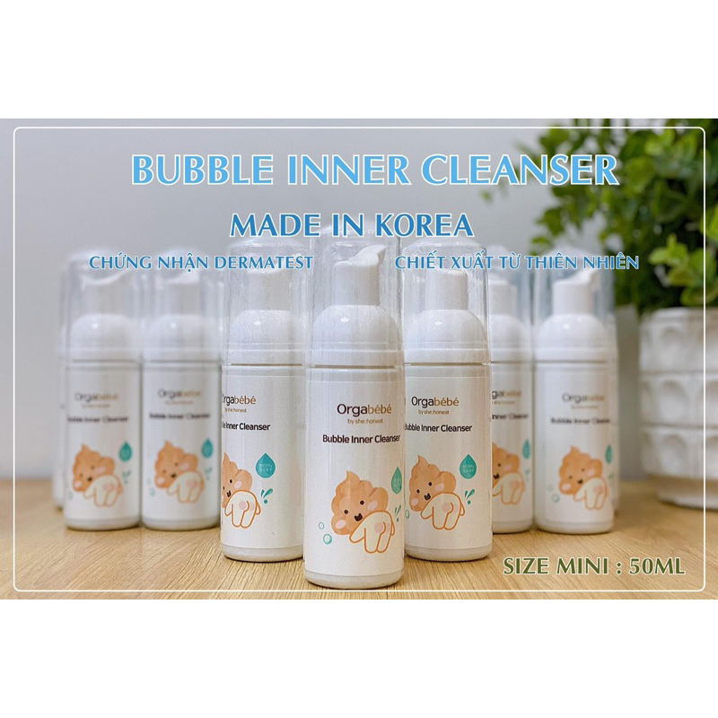 ( Chính Hãng ) Bộ sản phẩm Orgabebe hữu cơ Hàn Quốc tắm gội và vệ sinh vùng kín cho bé dịu nhẹ tươi mát