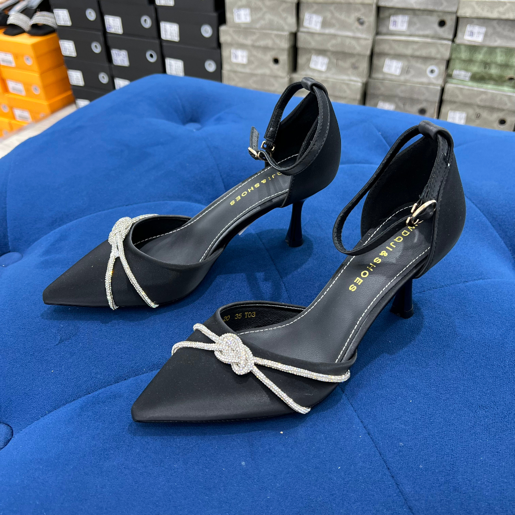 Giày cao gót bít mũi gót nhọn cao 5p hàng QC cao cấp fulbox 6388-20 - HACHI SHOES