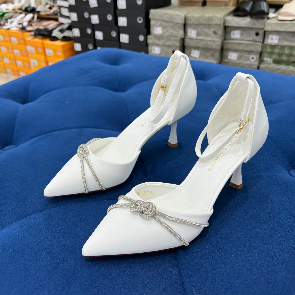 Giày cao gót bít mũi gót nhọn cao 5p hàng QC cao cấp fulbox 6388-20 - HACHI SHOES