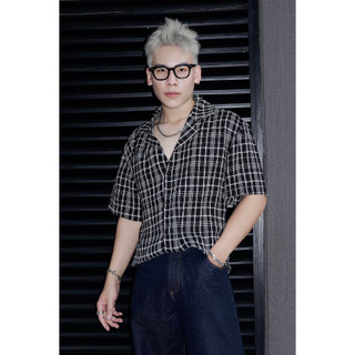 Áo sơ mi lụa pattern short By 1M