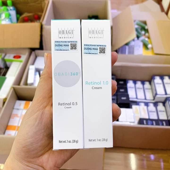 Kem Dưỡng Da Trẻ Hóa, Ngừa Mụn OBAGl 360 RETlNOL 1.0% & 0,5% 28g/Chiết 5ml