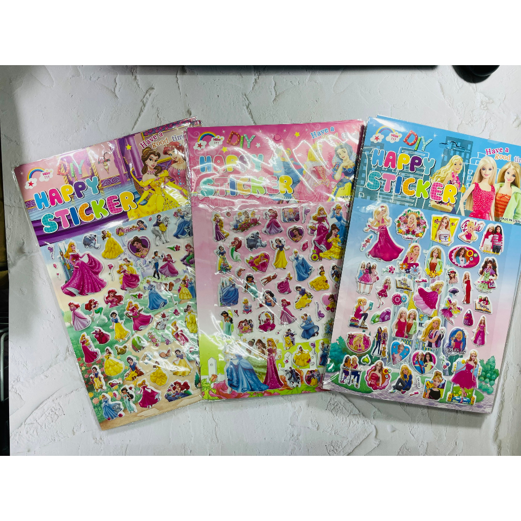 STICKER HÌNH DÁN NỔI 3D NHIỀU MẪU HOẠT HÌNH DỄ THƯƠNG CHO BÉ LOẠI LỚN A4