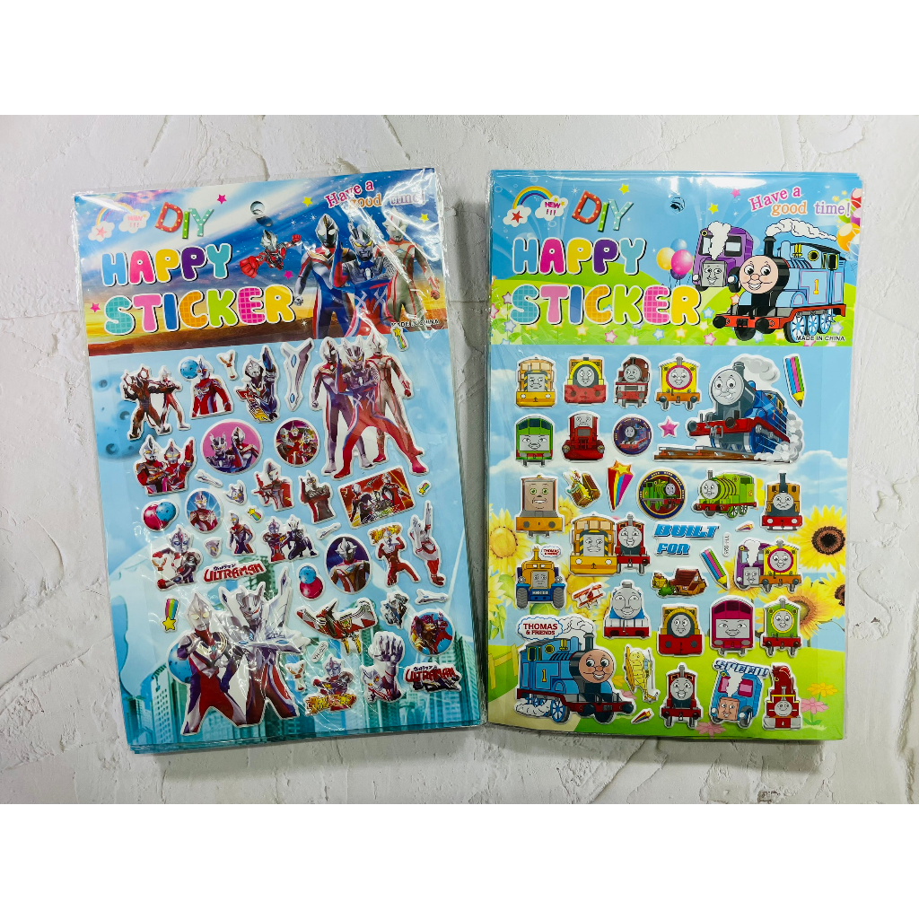 STICKER HÌNH DÁN NỔI 3D NHIỀU MẪU HOẠT HÌNH DỄ THƯƠNG CHO BÉ LOẠI LỚN A4