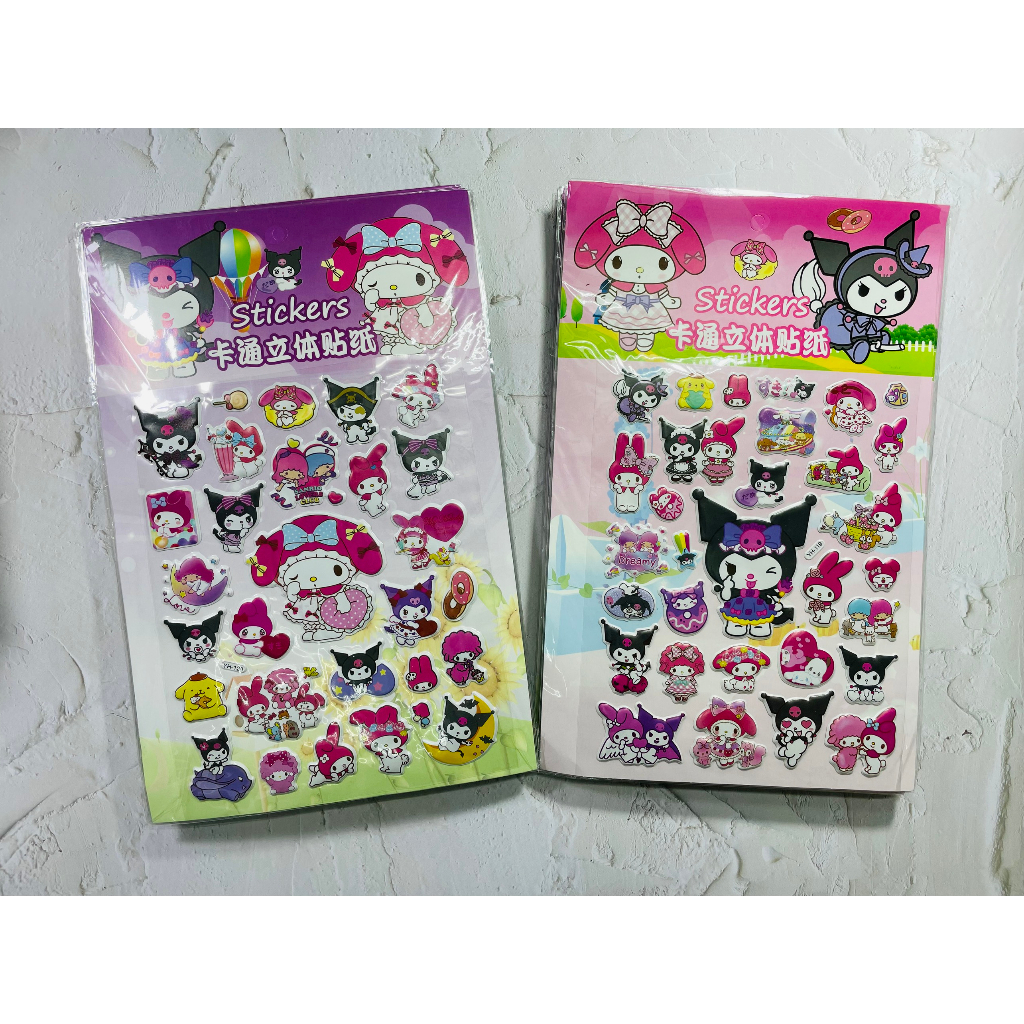 STICKER HÌNH DÁN NỔI 3D NHIỀU MẪU HOẠT HÌNH DỄ THƯƠNG CHO BÉ LOẠI LỚN A4