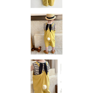 Set quần yếm tai thỏ cho bé