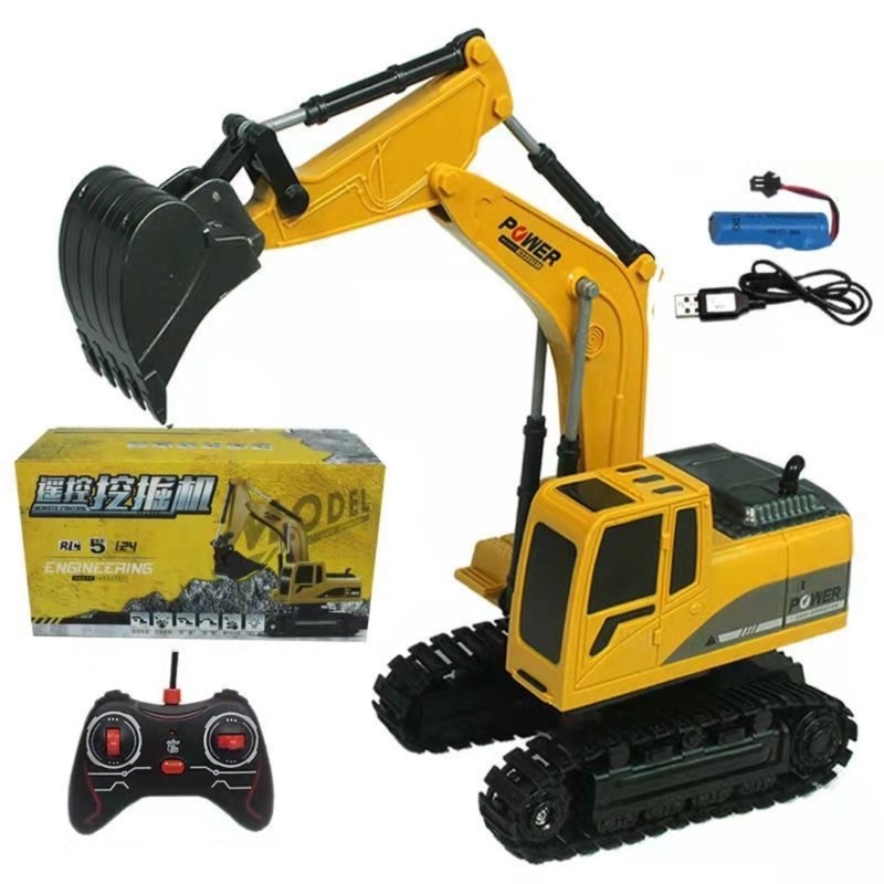 Xe cẩu múc điều khiển từ xa Gầu SẮT pin SẠC 6 kênh, Đồ Chơi Xe Cẩu , Máy Xúc bánh Xích,đồ chơi thông minh cho bé