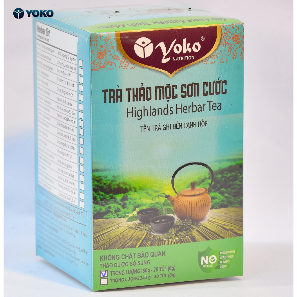 TRÀ SƠN CƯỚC - CÀ GAI LEO YOKO [ Giải rượu, gan nhiễm mỡ, cảm cúm, đau lưng thấp khớp, gan nhiễm mỡ...]