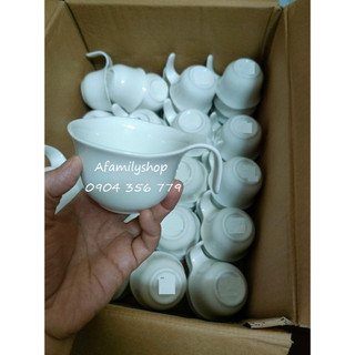 Set 5 Ly trà hoa mai có quai sứ Minh Long