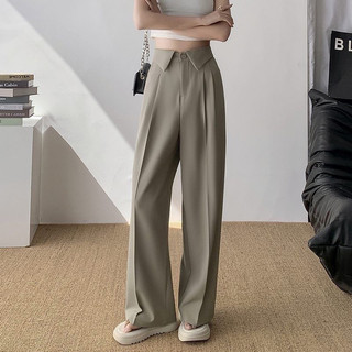 Quần ống suông cạp chữ V bigsize nữ dáng dài