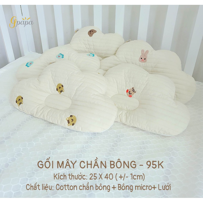 Gối Chần Bông GOODPAPA Êm Mềm, Thoáng Khí Cho Bé