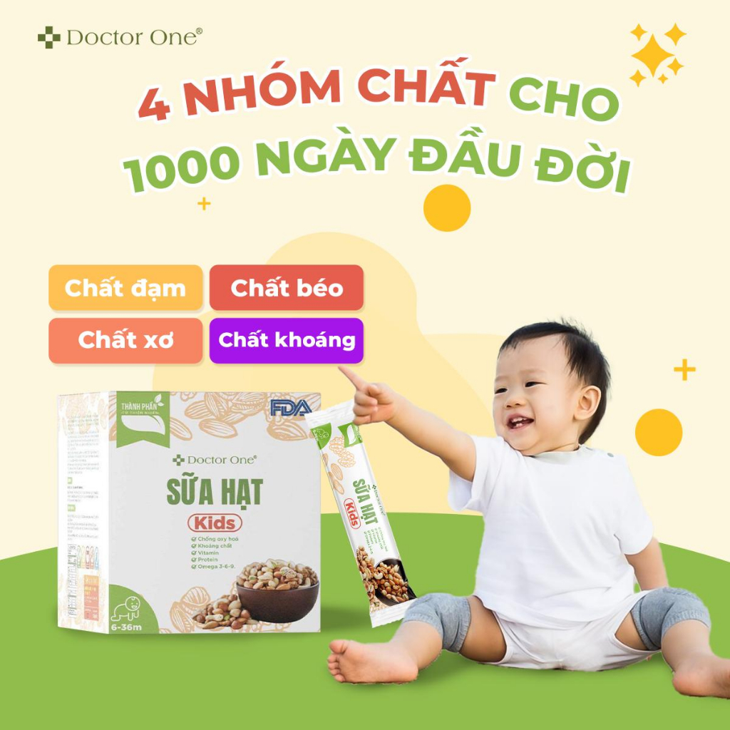 Sữa Hạt Trẻ Em Doctor One Hộp 20 Gói