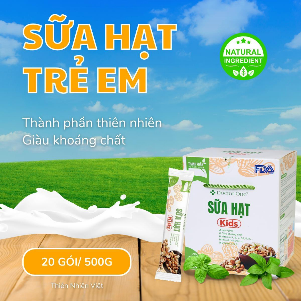 Sữa Hạt Trẻ Em Doctor One Hộp 20 Gói