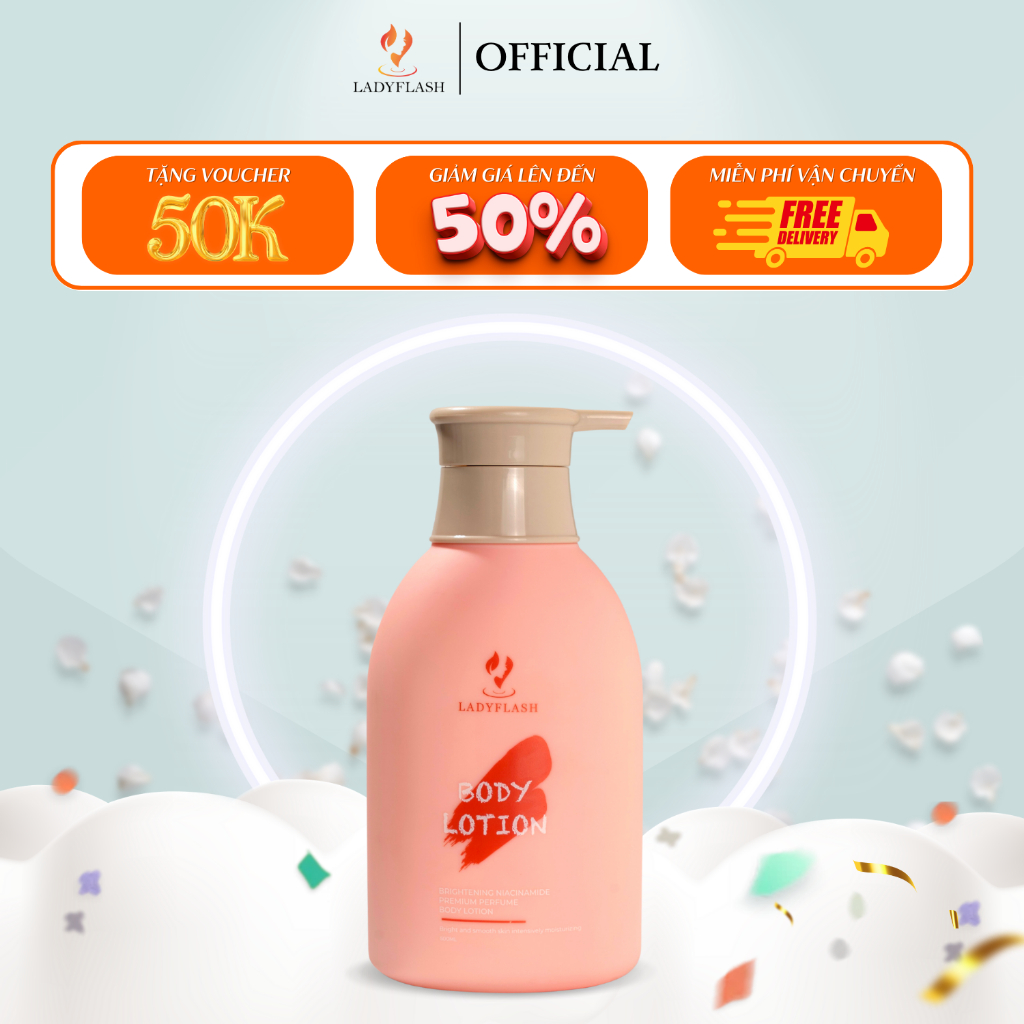 Sữa Dưỡng Thể Trắng Da Niacinamide Hương Nước Hoa Cao Cấp LADYFLASH