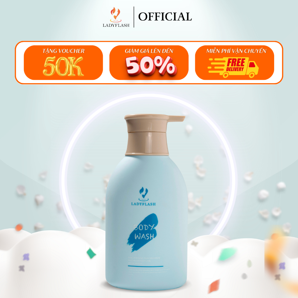Sữa Tắm Trắng Da Niacinamide Hương Nước Hoa Cao Cấp LADYFLASH