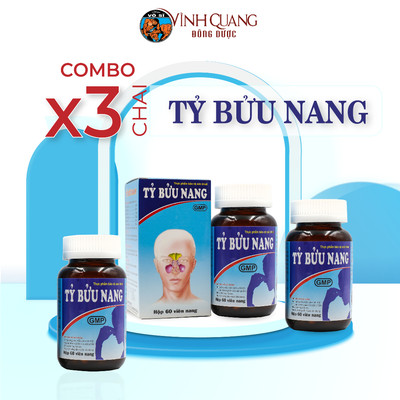 23/07/27 Combo 3 Hộp 60 viên Tỷ Bửu Nang VĨNH QUANG - Viêm xoang, Viêm mũi dị ứng, Nghẹt mũi