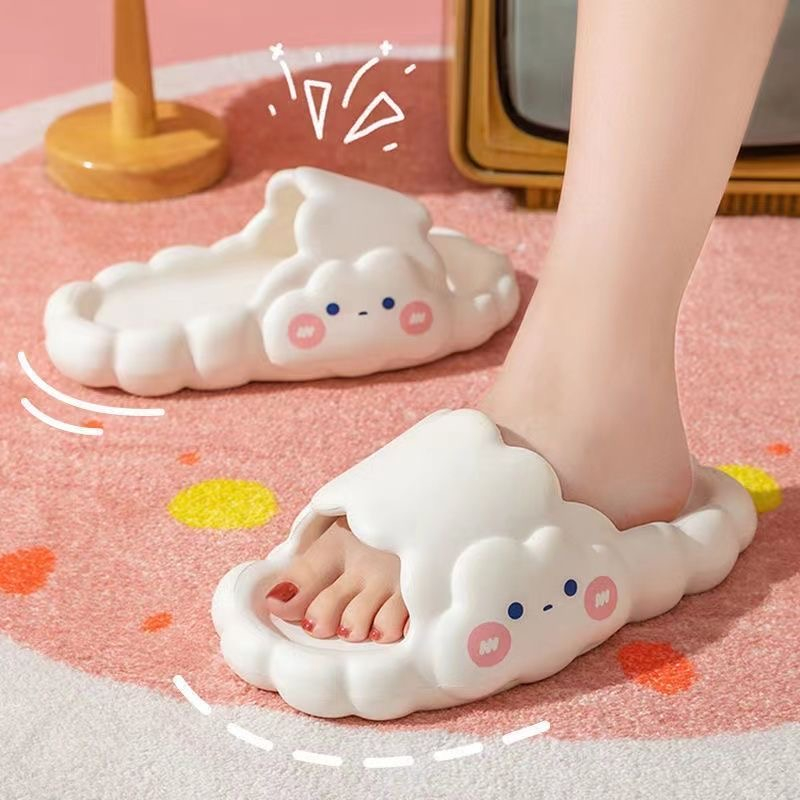 Dép bánh mì nữ hình đám mây siêu dễ thương phối được với nhiều kiểu trang phục, chất liệu EVA cao cấp, đế cao 3cm