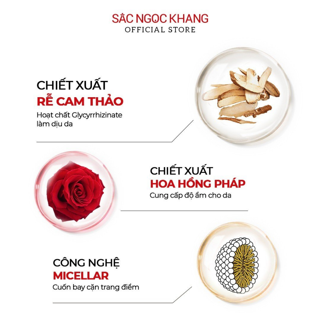 Combo Sắc Ngọc Khang 2 món [Nước hoa hồng 145ml + Nước tẩy trang 145ml]