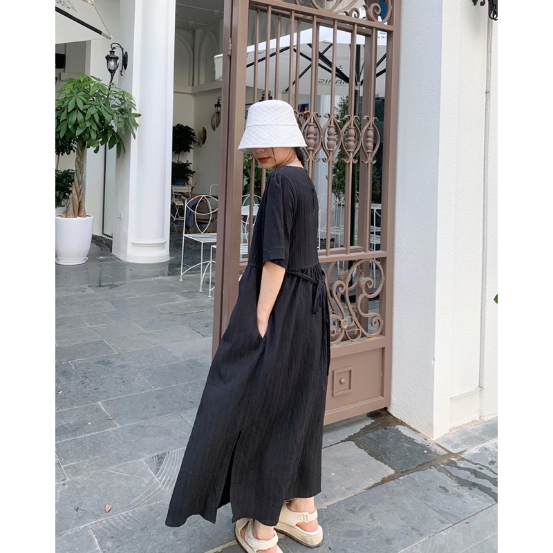 Váy babydoll dáng dài basic Siim Dress