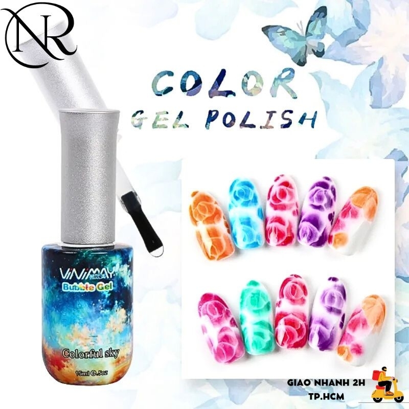 Sơn Gel Top Coat Loang Vinimay Tạo Loang Chuyên Dụng Cho Làm Móng - Nails Red